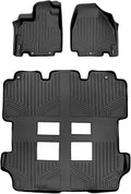 SMARTLINER Custom Fit Floor Mats 3 Row Liner Set Compatible with 2011-2017 Honda Odyssey