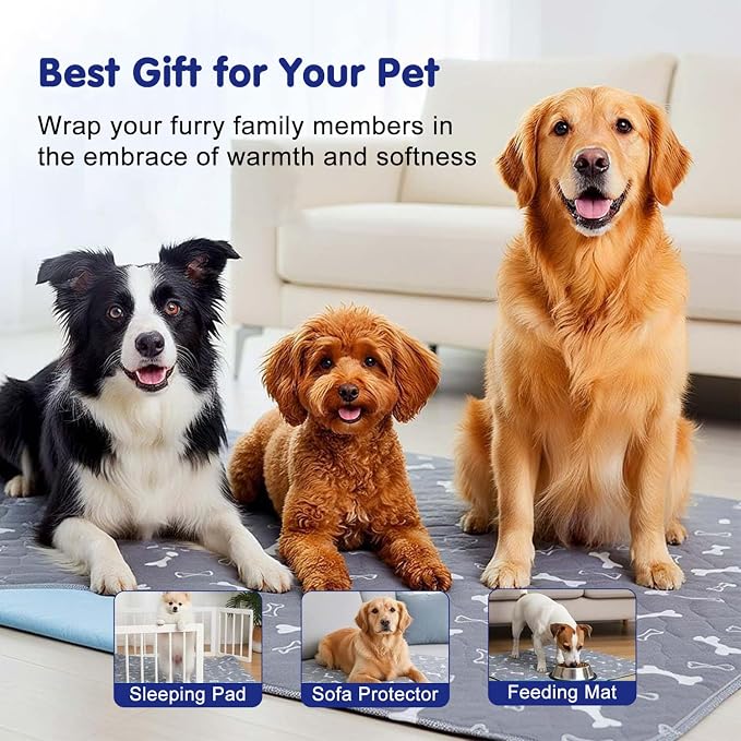 Pee Pads with Pheromones, Elite Pads for Cats, Washable Pee Pads for Dogs, Leak-Proof & Anti-Slip Pet Training Pad for Home & Travel(White, M: 23.6" × 15.7")