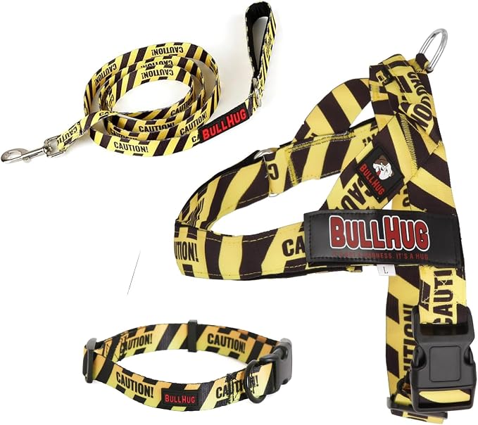 Adjustable Dog Harness– No Pull, No Choke – for English Bulldogs, French Bulldogs, Pugs & Broad-Chested Breeds – Easy, Safe Walks (Bumble BEE, Small)