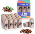 Coffee Dog Poo Bags Coffee scent - 270 Large Biodegradable Poop Bags, Extra Thicken Strong Corn Starch Blended Compostable Leak Proof Poop Waste Bag for Dogs
