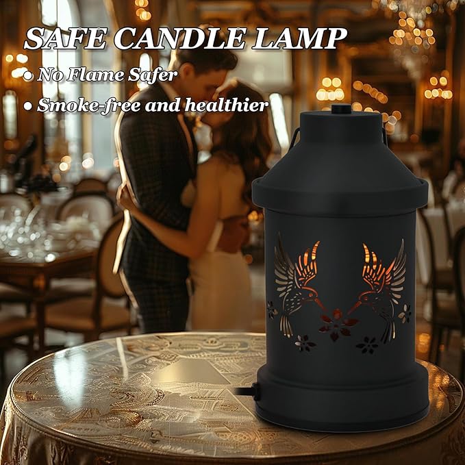 Candle Warmer Lamp Timer- Christmas Gifts for Women Mom, House Warming Gifts New Home Decor, Modern Farmhouse Decor, Hummingbird Candle Warmer Lanterns Vintage for All Jar Candles
