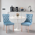 SoarFlash Kitchen Table and Chairs for 2, 24" Dining Table Set for 2 with Velvet Upholstered Chairs, 3 Piece Round Kitchen Table Set, Dining Room Table Set for Small Space, Apartment