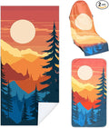 2 Pack Car Seat Towel Cover and Athletic Running Towel with Storage Bags, Sweat Washable Gym Seat Protector Non Slip for Dog Pet Workout Running Outdoor Sport Activities(Sedona)