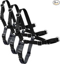 PetSafe Easy Walk Harness for Dogs - Pull-Free Walks - Patented Martingale Loop Design - Front Chest Leash Attachment - Comfort Straps - Breathable Harness Design - Large, Charcoal/Black(Pack of 3)