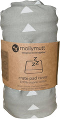 Molly Mutt Dog Crate Pad Cover, 100% Cotton Canvas Cover for Dog or Puppy Crate Bed, Durable, Washable, and Free of Harmful Chemicals, Pre-Shrunk, 24"x18"x2.5", Be Still