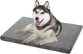 EMPSIGN Stylish Dog Bed Mat Dog Crate Pad Mattress Reversible (Cool & Warm), Water Proof Linings, Removable Machine Washable Cover, Firm Support Pet Crate Bed for Small to XX-Large Dogs, Grey