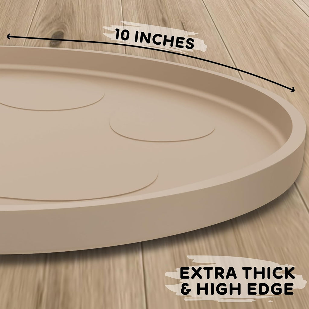 Dog Food Mat Round 10" - Raised Edges Dogs Mat for Food and Water Prevent Spill, Waterproof Cat Food Mats Protect Floors, Easy Clean Dog Bowl Mats for Food and Water, Silicone Pet Feeding Placemats