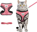 shudyear Summer cat Chest Harness and Leash, Anti-Escape Adjustable Soft mesh cat Leash and Chest Harness Set for All Types of Cats cat Vests(Size M,Pink)