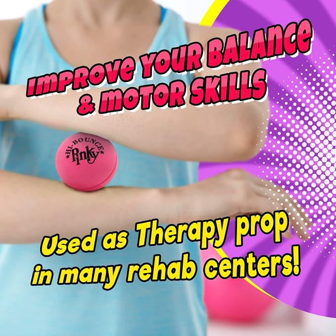 JA-RU High Bounce Pinky Ball (12 Pinky Balls) 2.5 Inch Bouncy Balls for Kids | for Indoor & Outdoor Sports | Hand & Foot Massage Ball | Bulk Party Favors & Classroom Prizes. 976-12p