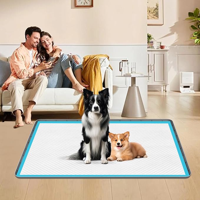 Pee Pad Holder for Dogs 40''x28'' Silicone Puppy Pee Pad Tray, Dark Grey | Extra Large Dog Potty Tray Leak-Proof, High Edge, No Spill Training Pads for Floor Protection, No Pee Pads