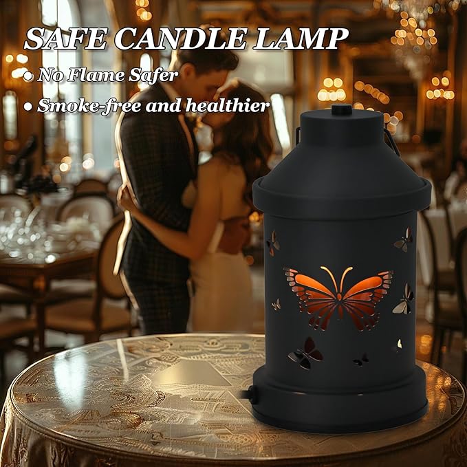 Candle Warmer Lamp Timer for Women Mom, House Warming Gifts New Home Decor, Modern Farmhouse Decor, Butterfly Candle Warmer Lanterns Vintage for All Jar Candles