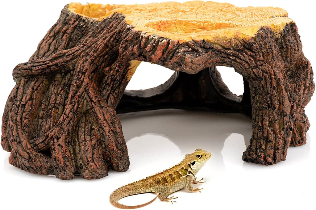 Reptile Hide Cave, Naturalistic Terrarium Décor, Safe Hideout for Ball Pythons, Bearded Dragons, Leopard Geckos