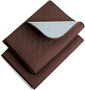 Hide Stains Bed Pads Washable Waterproof 34x36 Inch (2 Pack), Incontinence Bed Pads Washable, Bed Wetting, and Pet Protection, Brown – Ideal for Elderly, Adults, Kids and Pets