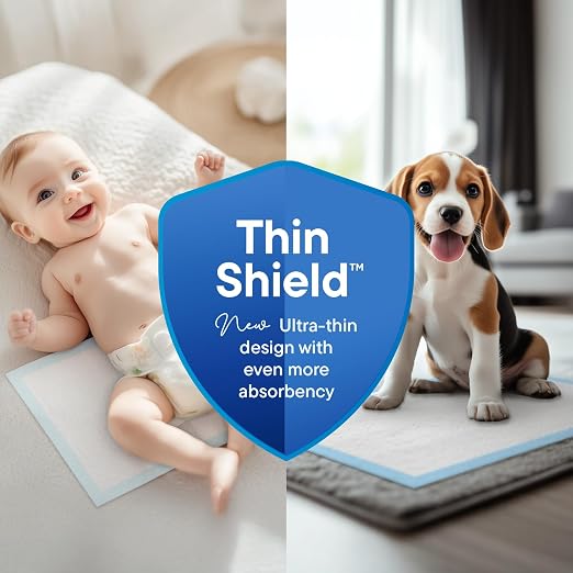 Disposable Chucks Pads [300 Pack - 17x24] Diaper Changing Pad Incontinence Bed Underpads for Baby, Dog & Puppy Pee Pads - Small Waterproof Blue Chux for Medical, Beds, Pet Crate Liners & Travel