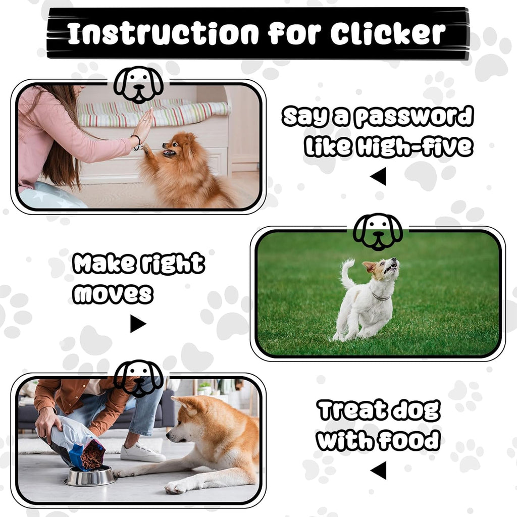 Frienda 18 Pieces Dog Training Clicker, Pet Behavioral Training Clickers with Wrist Strap for Dogs Cats Puppy Birds Horses (White)