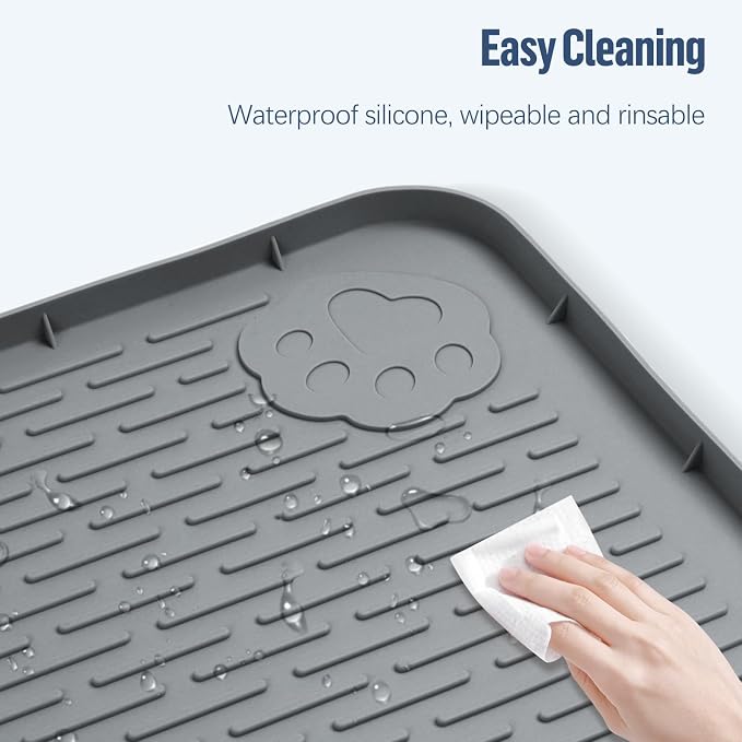 Pee Pad Holder for Dogs 40''x28'' Silicone Puppy Pee Pad Tray, Dark Grey | Extra Large Dog Potty Tray Leak-Proof, High Edge, No Spill Training Pads for Floor Protection, No Pee Pads