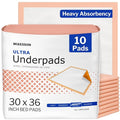 McKesson Underpads Bed Pads, Heavy Absorbency, 30 x 36 in, 10 ct | Chux Pads for Adults and Elderly, Baby Changing, Pee Pad for Pets