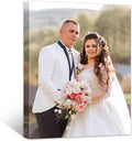 Custom Canvas Prints with Your Photos- Personalized Print Canvas Pictures, Custom Wall Art Gift for Living Room, Bedroom, Wedding Family Baby Pets Framed 12 x 16 inche