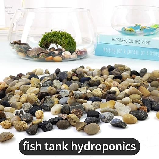 5LB Decorative River Rocks Gravel - 2/5/'' Mixed Color Gravel for Vase Filling, Flower Pot Paving. Gravel for Garden Decoration,Landscaping,Aquarium Aquascape Gravel, Fish Tanks Gravel.