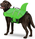 Dog Life Jacket High Flotation, Reflective Dog Life Vest for Swimming, Adjustable Dogs Life Preserver Rescue Handle Spring Summer Pool for Small, Medium, Large Dogs (BrightGreen,XXL)