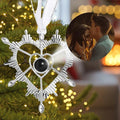 NAZENTI Personalized Christmas Tree Decoration, Custom Family Projection Ornament with Photo, Heart Ornament for Couple, Custom Ornaments with Image Inside for Tree Hanging Xmas for Family