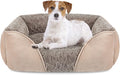 Medium Dog Bed for Large, Small Dogs - Rectangle, Washable, Orthopedic, Soft, Calming, Durable Pet Cuddler with Anti-Slip Bottom (M: 25"x21"x8")
