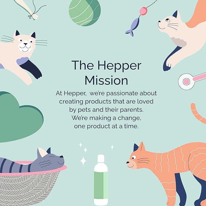 Hepper Oatmeal Shampoo for Dogs, Cats and Other Pets - All Natural Pet Shampoo: No Dog Soap, Cat Soap or Pet Soap - Dog Shampoo Sensitive Skin, Dog Dry Skin, Dog Itchy Skin Treatment -Cucumber & Aloe