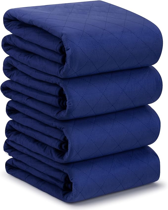 Washable Waterproof Bed Pads 36x52 Inch (4 Pack), Extra Large for Incontinence, Bed Wetting, and Pet Protection, Navy Blue Ideal for Elderly, Adults, Kids and Pets