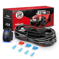 Nilight 10011W 16AWG Wiring Harness Kit-2 Leads LED Light Bar 12V On/Off 5 Pin Rocker Switch Power Relay Blade Fuse for Jeep Boat Trucks, 2 Years Warranty