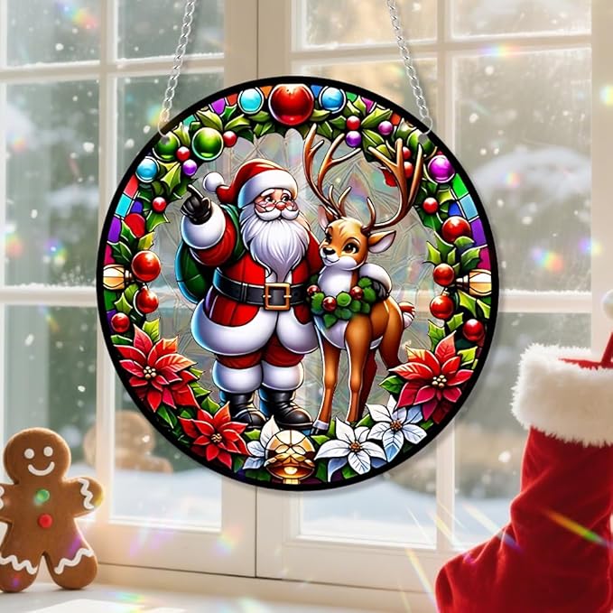Sun Catchers Indoor Window, Acrylic Rainbow Suncatcher Window Hanging Decoration for Living Room Bedroom Summer Home Balcony Ornaments Decoration