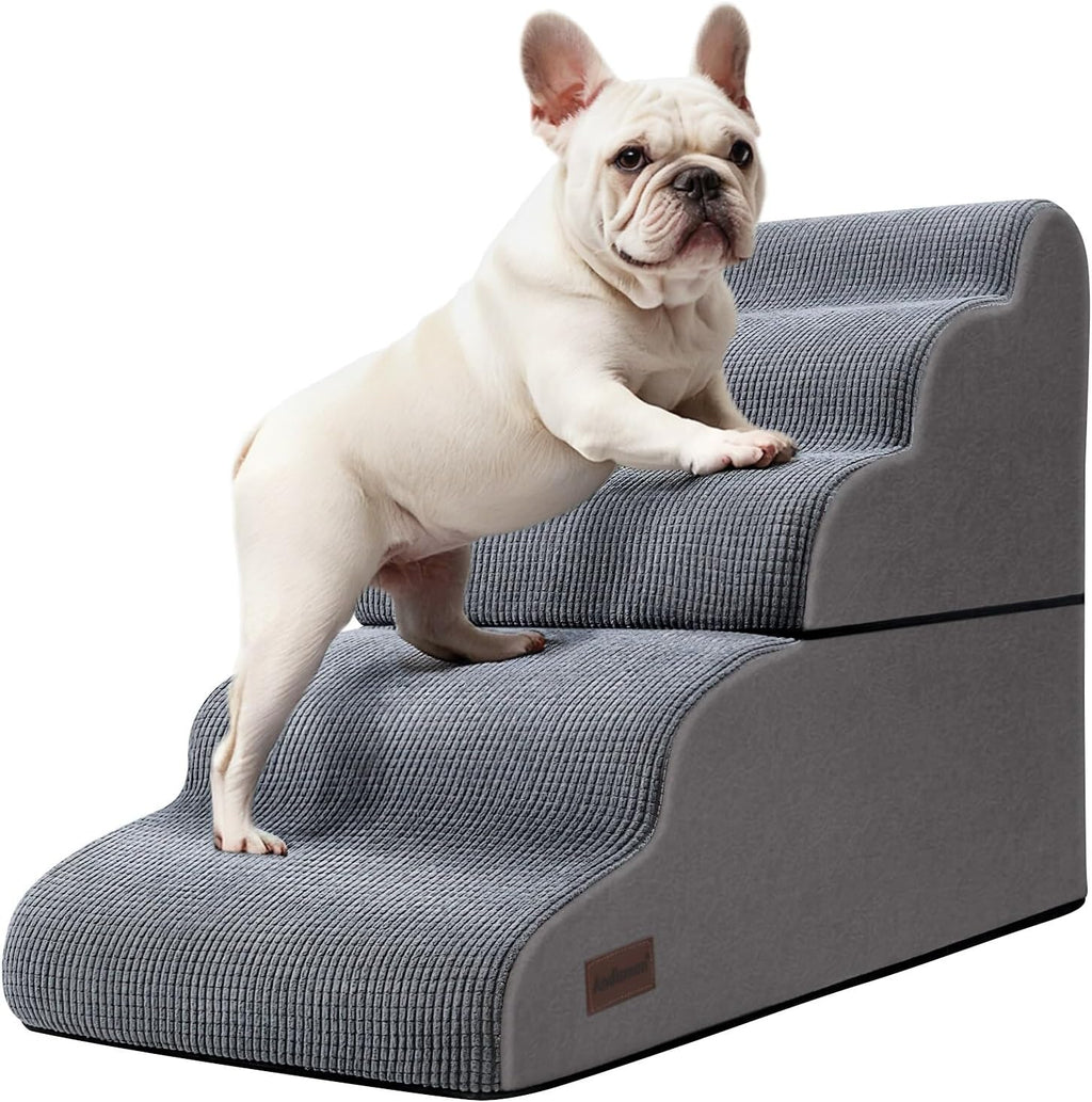 Dog Stairs and Ramp for High Bed, 5-Step Dog Steps for Small Dogs and Cats,Non-Slip Pet Stairs Suitable High Bed Climbing