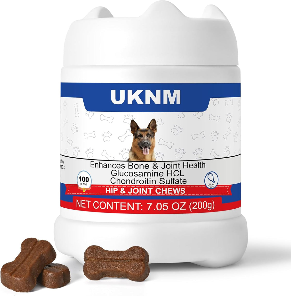 Dog Hip and Joint Supplement,100 Count,Chicken Flavor,Pain and Inflammation Relief Chews with Glucosamine, MSM, Vitamin C, Omega 3,Treats Hip Dysplasia, Arthritis,for Hip & Joint Health, Pain Relief