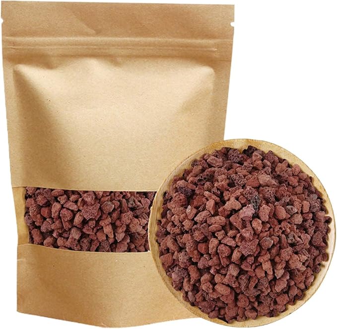 TOYPOPOR Red Lava Accent Rocks Outdoor Decorative Stones for Craft Projects, Vase Fillers, Succulents, Cactus Pots, Terrarium Plants 2.2LB
