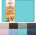 Neater Pet Brands Neater Mat Pet Mats for Food and Water, Cat & Dog Bowl Mat Waterproof Silicone, Feeding Tray, Dog Food Mats for Floors, Placemat w/Raised Edge for Under Bowls, 32" x 24", Aquamarine