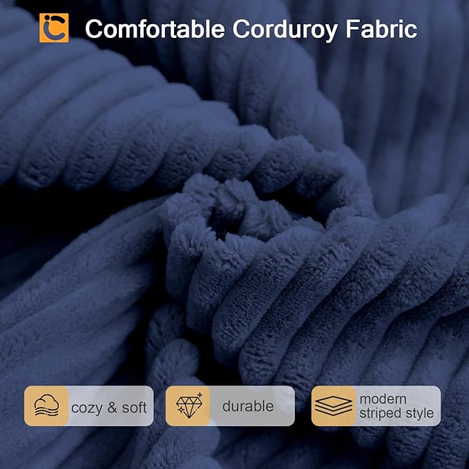 COMAX Futon Sofa Bed, 4-in-1 Floor Foldable Sofa Couch Bed Queen with L-Shaped Armrests, Convertible Folding Chair Bed Sleeper Mattress Fold Out Comfy Lounge for Living Room Bedroom, Dark Navy Blue