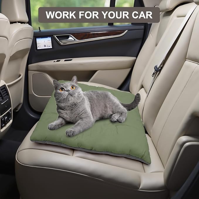 100% Cotton Cat Bed Mat,Warming Cat pad, Pet Warm Pad for Cats, Mat for Dog and Cats Indoor Bed Couch Sofa Floors,Water Resistant Warm Mattress Avaliable on Both Sides