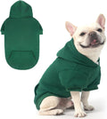 KOOLTAIL Basic Dog Hoodie - Soft & Warm Dog Hoodie Sweater with Leash Hole and Pocket, Dog Winter Coat, Cold Weather Clothes Sweatshirt for Small Medium Large Dogs Puppy Cat Boys Girls Deep Green M