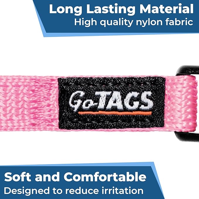 GoTags Personalized Cat Collar with Embroidered Name and Number, Safety Breakaway Buckle Snag-Proof Design, Adjustable Customized Nylon ID Collar with Bell for Cat or Kitten, 5 Color Options