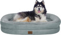 Orthopedic Waterproof Large Dog Bed: Memory Foam Washable Dog Bed with Bolsters - XXL Orthopedic Removable Cover for Medium Large Sized Pet - Non-Slip Bottom - Grey
