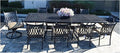 Patioland Grand Tuscany Outdoor Cast Aluminum Powder Coated 11-Piece Dining Set with Extendable 48x132 Table (with 10 Swivel Rocking Chairs)