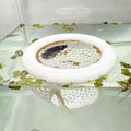 Aquarium Floating Betta Fish Skins, Betta or Shrimp Feeder, Cave and Hammock, Small Fish Feeding Rings, Aquarium Hiding Feeding Decorative Accessories (White)