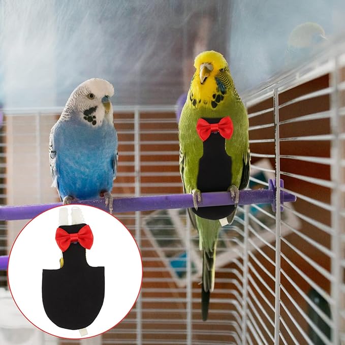 POPETPOP Reusable Cotton Flight Diaper for Parrots Washable Bird Diaper Clothes Bird Parrot