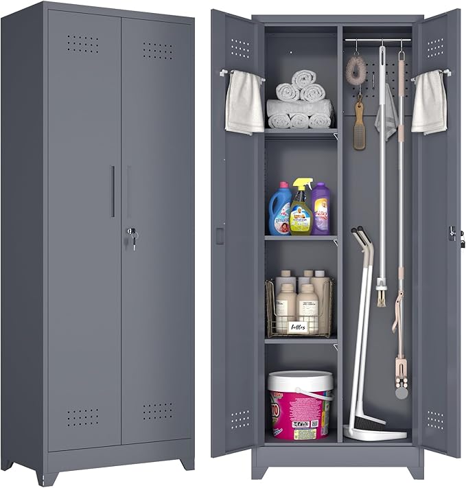 GREATMEET Broom Closet, Broom Closet Cabinet
