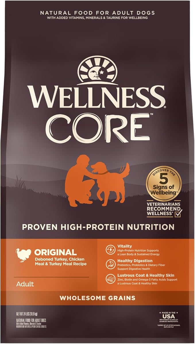 Wellness Natural Pet Food Wellness CORE Wholesome Grains Original Recipe, 24 Pound Bag