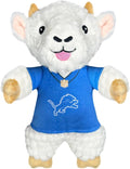 Pets First NFL Detroit Lions Goat Plush Toy for Dogs and Cats with Squeaker, Wearing a Team Jersey! Fun & Sporty Goat Shaped Dog Chew Toy, Interactive Pet Toy