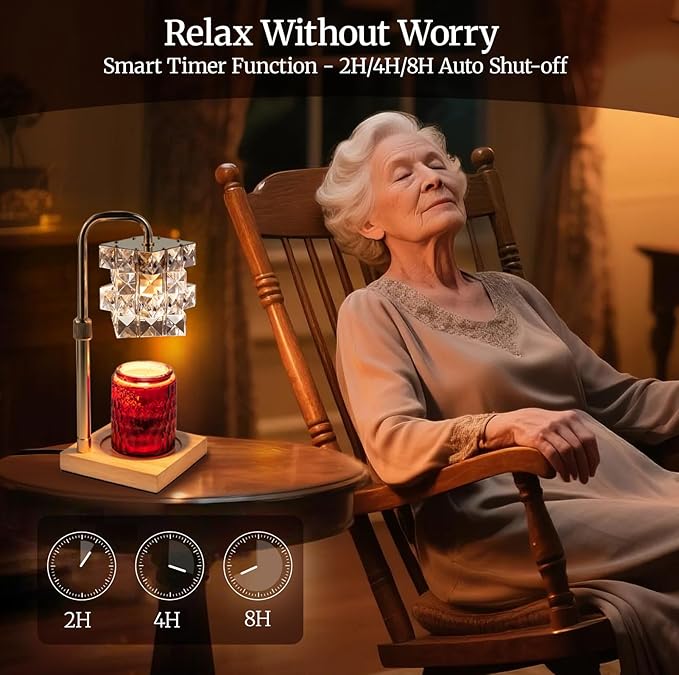 Candle Warmer Lamp with Timer - Electric Wax Warmer for Home Desk Decor, Birthday Gifts for Women Mom Men, House Warming Gifts New Home Kitchen Office Dorm
