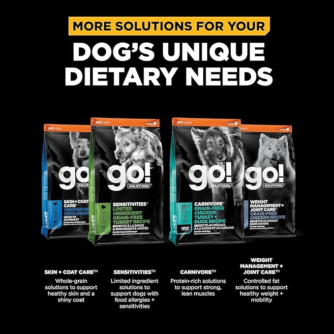 Go! Solutions Digestion + Gut Health, Dry Dog Food, Salmon Recipe with Ancient Grains, 22 lb Bag