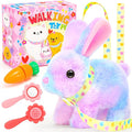Tagitary Easter Bunny Plush Toys Hopping Easter Stuffed Bunny with Sounds,Wiggling Ears,Jumping,Twitching Mouth and Nose,Easter Basket Stuffer Decor School Prize Birthday Gift for Kids