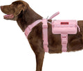 OneTigris Service Dog Vest Harness, Service Dog Cape Guardian Dog Backpack Harness with Pouches Dog Saddle Bag for Small Medium and Large Dogs (Pink, Large)