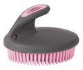 Weaver Equine Palm-Held Fine Curry with Small Rubber Bristles, Gray/Pink